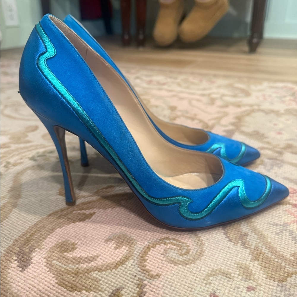 Blue Nicholas Kirkwood heel